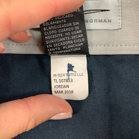 Greg Norman Golf Short Mens 34 Navy Stretch Flat Front Slash Pocket Bermuda - Picture 7 of 12